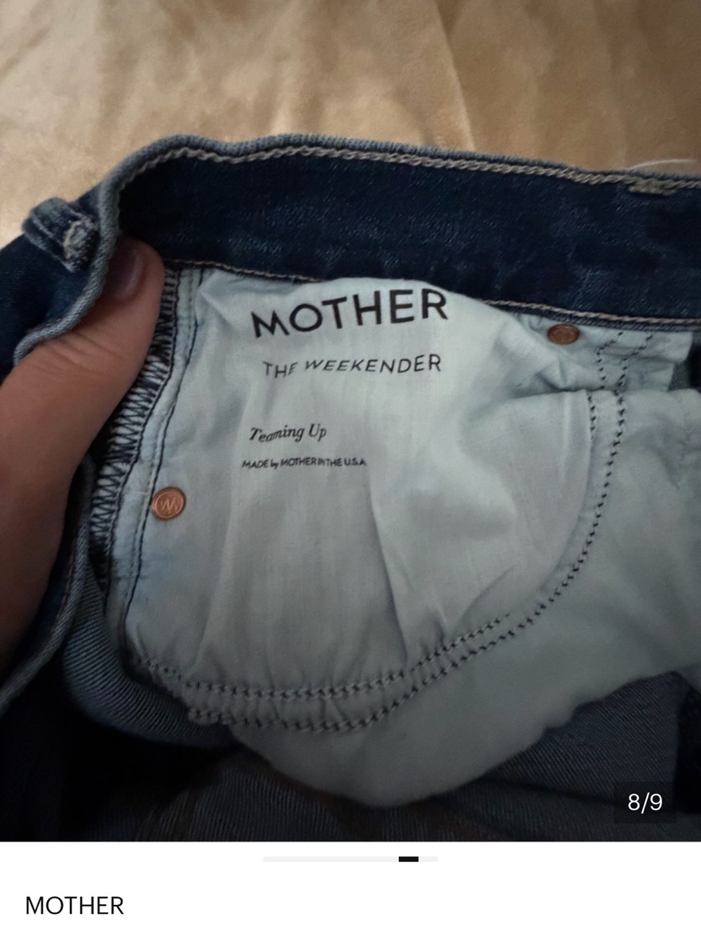 MOTHER The Weekender High-Rise Flare Jeans in Dark Teaming Up Women’s 29 - Picture 7 of 8